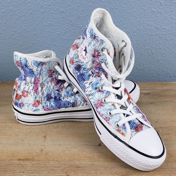 Converse Shoes - Converse Crochet Print Flower Spray Paint